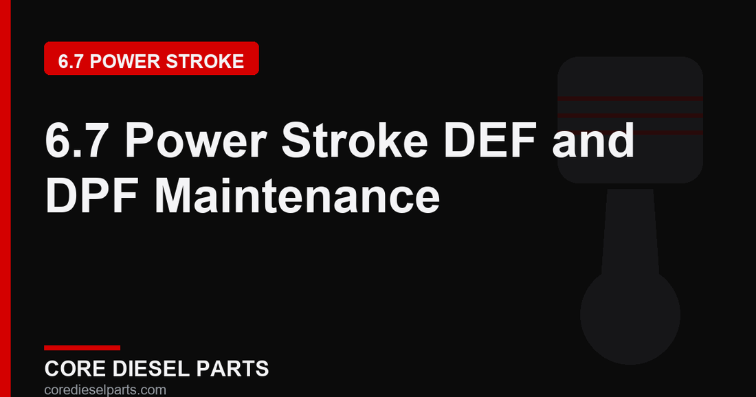 6.7 Power Stroke DEF and DPF Maintenance