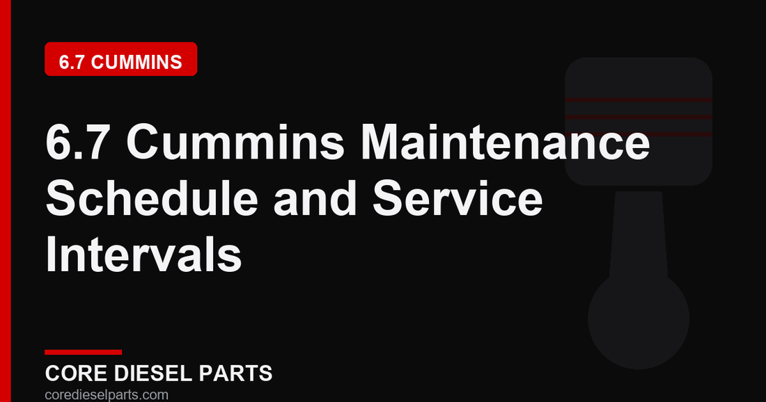 6.7 Cummins Maintenance Schedule and Service Intervals