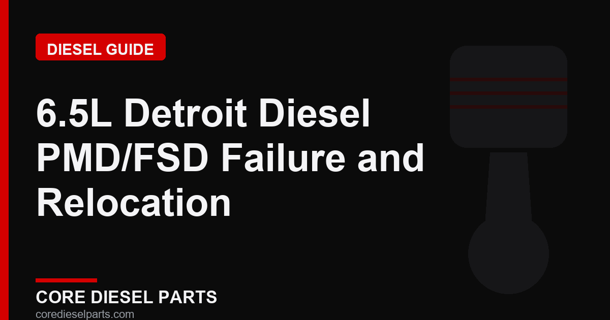 6.5L Detroit Diesel PMD/FSD Failure and Relocation