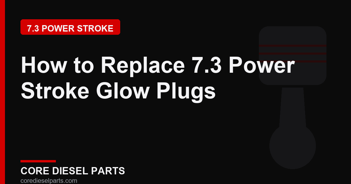 How to Replace 7.3 Power Stroke Glow Plugs