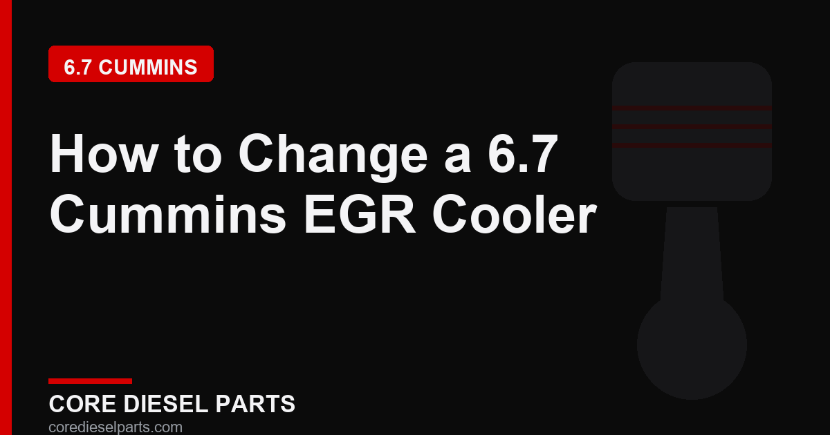 How to Change a 6.7 Cummins EGR Cooler