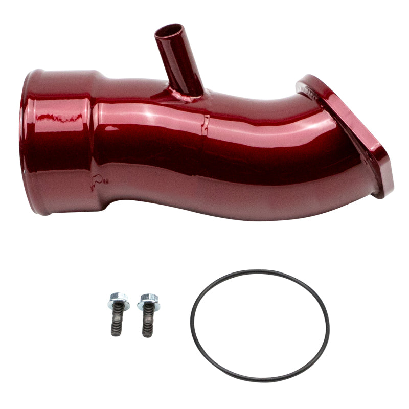 Wehrli 20-24 Chevrolet 6.6L L5P Duramax 3.5in Intake Horn w/PCV Port - WCFab Red - Air Intake Component | WCF100833-RED