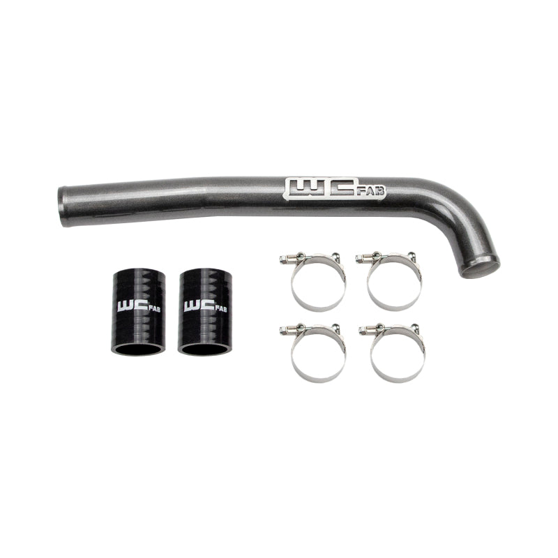 Wehrli 19-23 Cummins 6.7L Upper Coolant Pipe - WCFab Grey - Radiator Hose | WCF100223-GRY