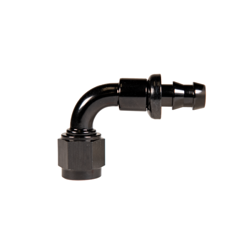 Fleece Performance Universal -10AN 90Deg to Hose Barb - Black - Fitting | FPE-PL-90-10