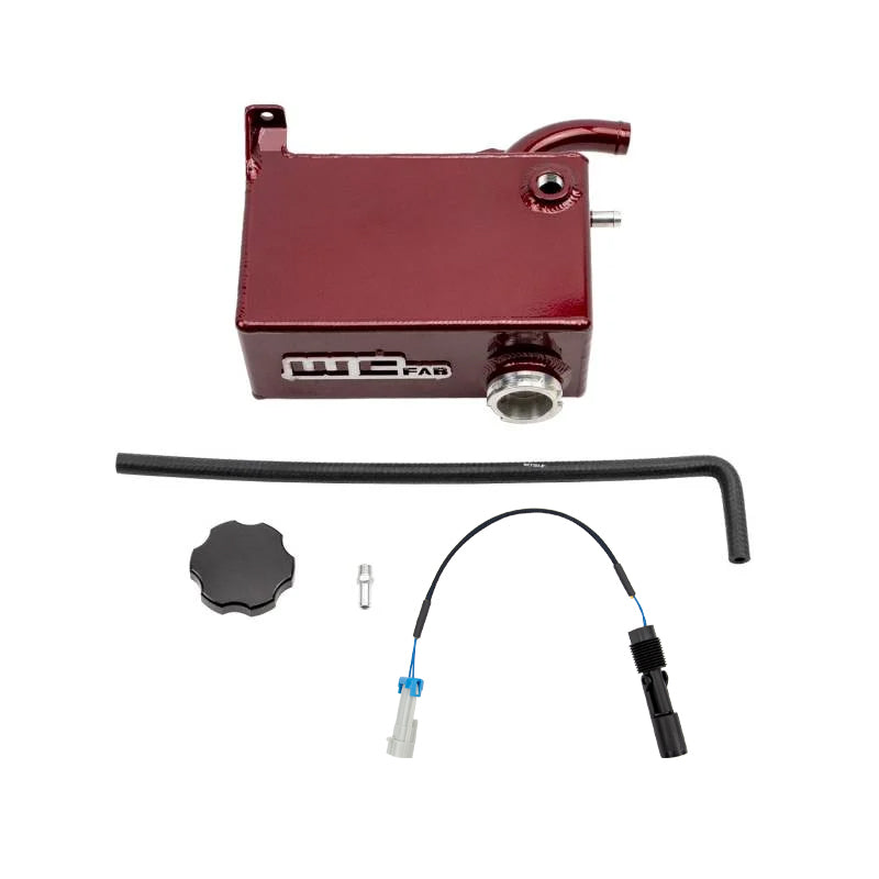 Wehrli 07.5-10 GM Duramax LMM OEM Placement Coolant Tank - Candy Red - Coolant Reservoir for LMM Duramax | WCF100646-CR