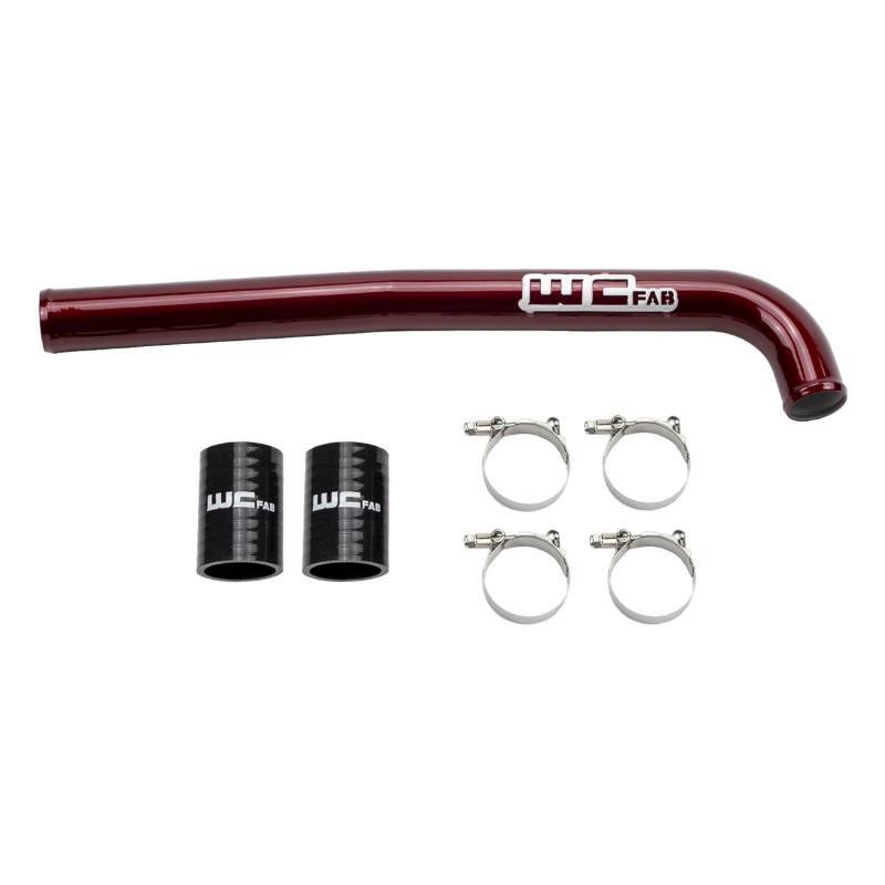 Wehrli 19-23 Chevrolet 6.7L Cummins High Output Upper Coolant Pipe - WCFab Red - Radiator Hose | WCF100251-RED