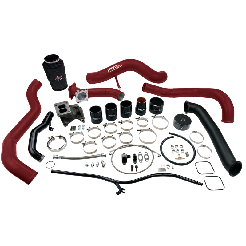 Wehrli 01-04 Chevrolet 6.6L LB7 Duramax S300 Turbo Install Kit (No Turbo) - WCFab Red - Turbocharger | WCF100478-RED