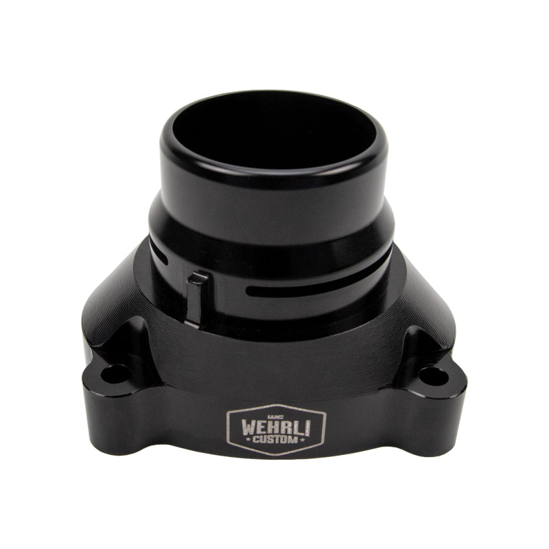 Wehrli 11-25 Ford Power Stroke 6.7L Billet Aluminum Thermostat Housing - Black Anodized | WCF100148