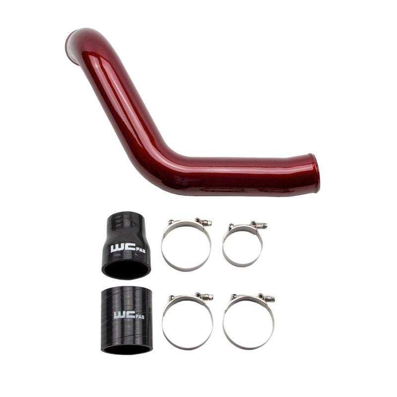 Wehrli 04-05 Duramax (LLY) Passenger Side 3in Intercooler Pipe - Red for LLY Duramax | WCF100355-RED