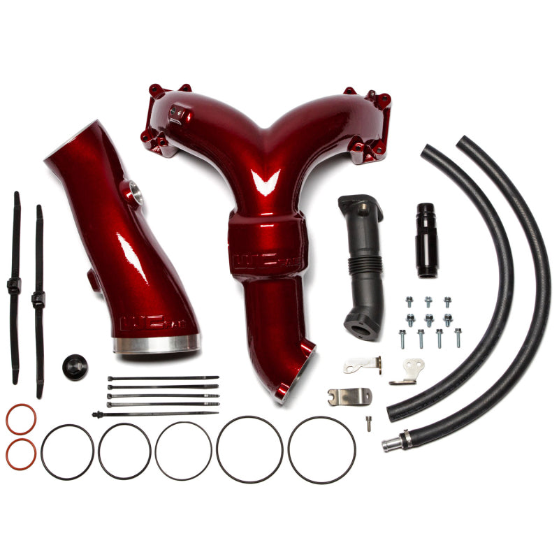 Wehrli 20-26 Power Stroke 6.7L High Flow Y-Bridge Kit - Candy Red - Intake Elbow | WCF100139-CR