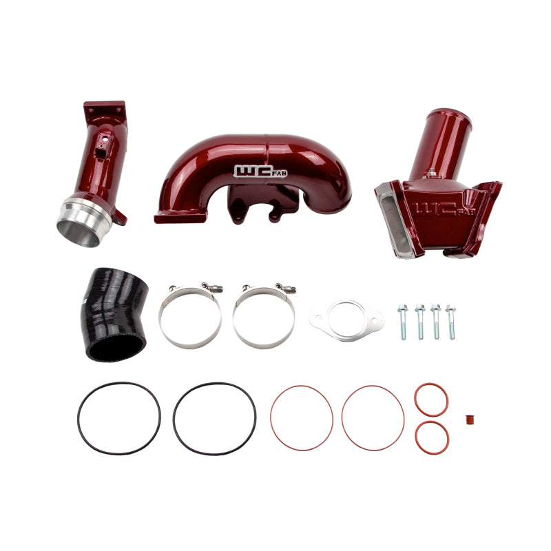 Wehrli 06-07 Chevrolet Duramax LBZ 3in. Y-Bridge Kit - WCFab Red - Intake Elbow for LBZ Duramax | WCF100163-RED