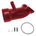 Wehrli 17-19 Chevrolet 6.6L L5P Duramax 3.5in Intake Horn w/PCV Port - WCFab Red - Air Intake Component | WCF100721-RED