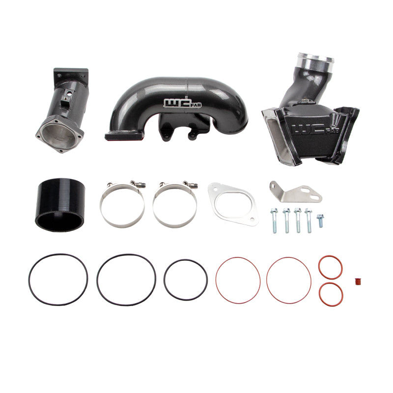 Wehrli 2007.5-10 Chevrolet Duramax LMM 3in. Y-Bridge Kit - Chevy Orange - Intake Elbow for LMM Duramax | WCF100164-CRO