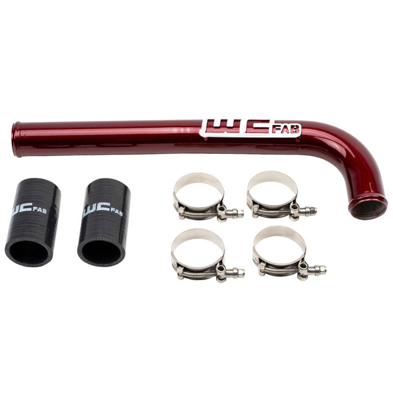 Wehrli 10-18 Dodge 6.7L Cummins (Non 13-15 w/Dual Rads/Twin CP3) Upper Coolant Pipe - WCFab Red - Radiator Hose | WCF100517-RED