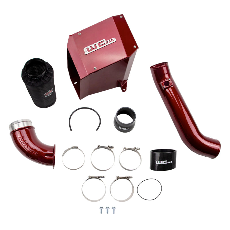 Wehrli 01-04 Duramax LB7 4in Intake Kit w/ Air Box Stage 2 - Bengal Red - Cold Air Intake for LB7 Duramax | WCF100300-BR