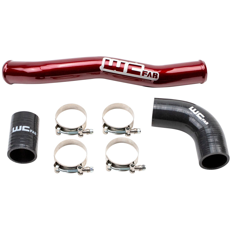 Wehrli 2020-2024 Chevrolet 6.6L L5P Duramax Upper Coolant Pipe - WCFab Red - Radiator Hose | WCF100541-RED
