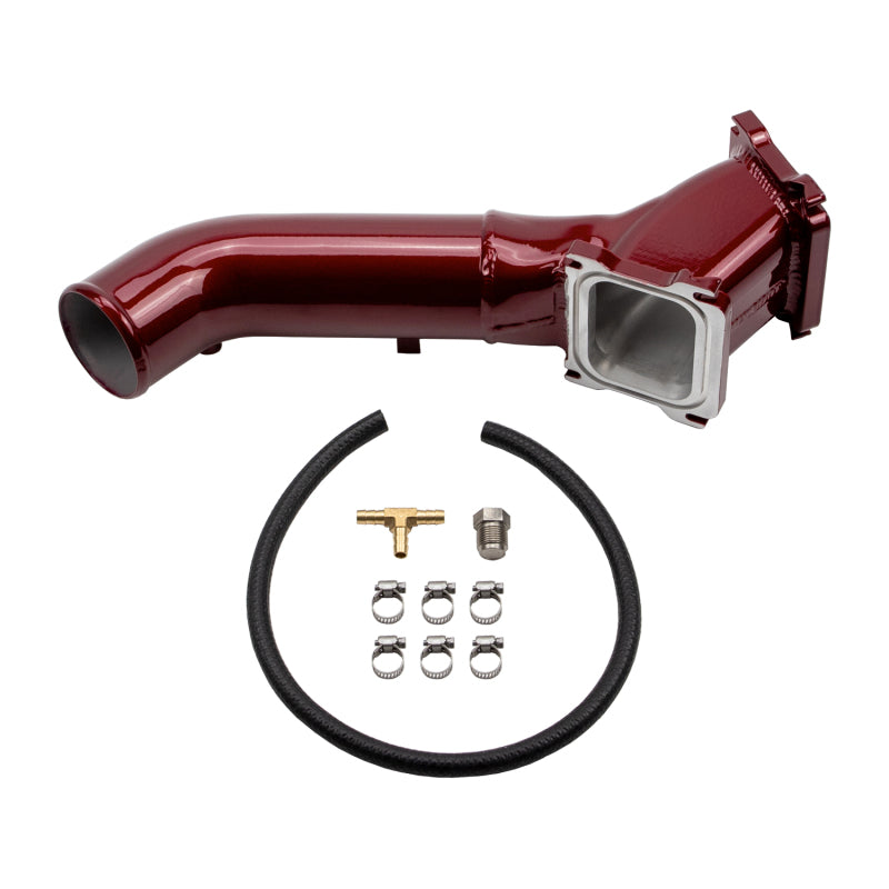 Wehrli 01-04 Chevrolet Duramax LB7 S300/S400 Single Turbo 3in Y-Bridge Kit - Raw - Intake Elbow for LB7 Duramax | WCF100615-RAW