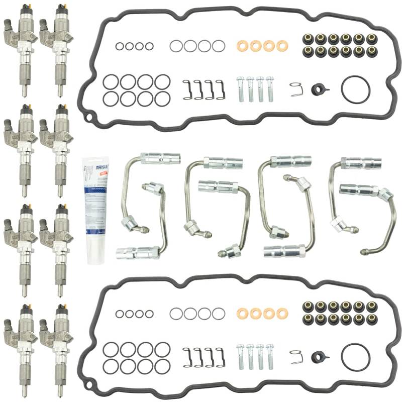 Industrial Injection 01-04.5 Chevrolet Duramax LB7 Stock Bosch Reman Injectors w/ Install Kit - Injector Set for LB7 Duramax