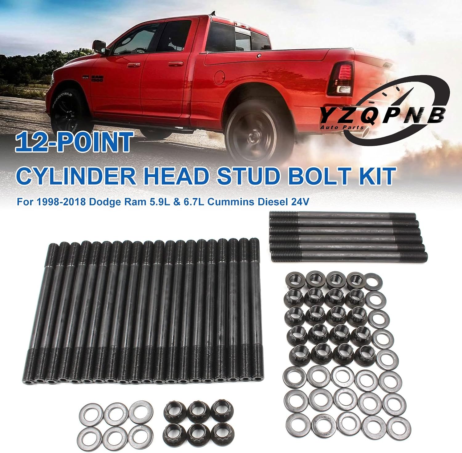 5.9L Cummins Common Rail Head Stud Kit 2003-2007 OEM