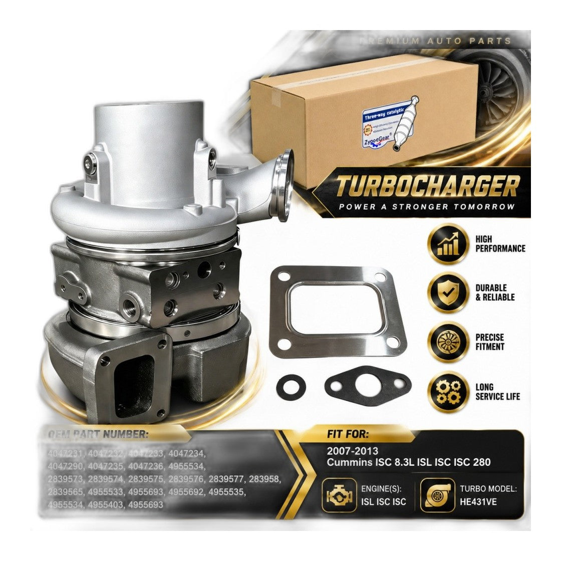 5.9L Cummins Turbocharger 2007-2013 - Remanufactured Direct-Fit Diesel Replacement