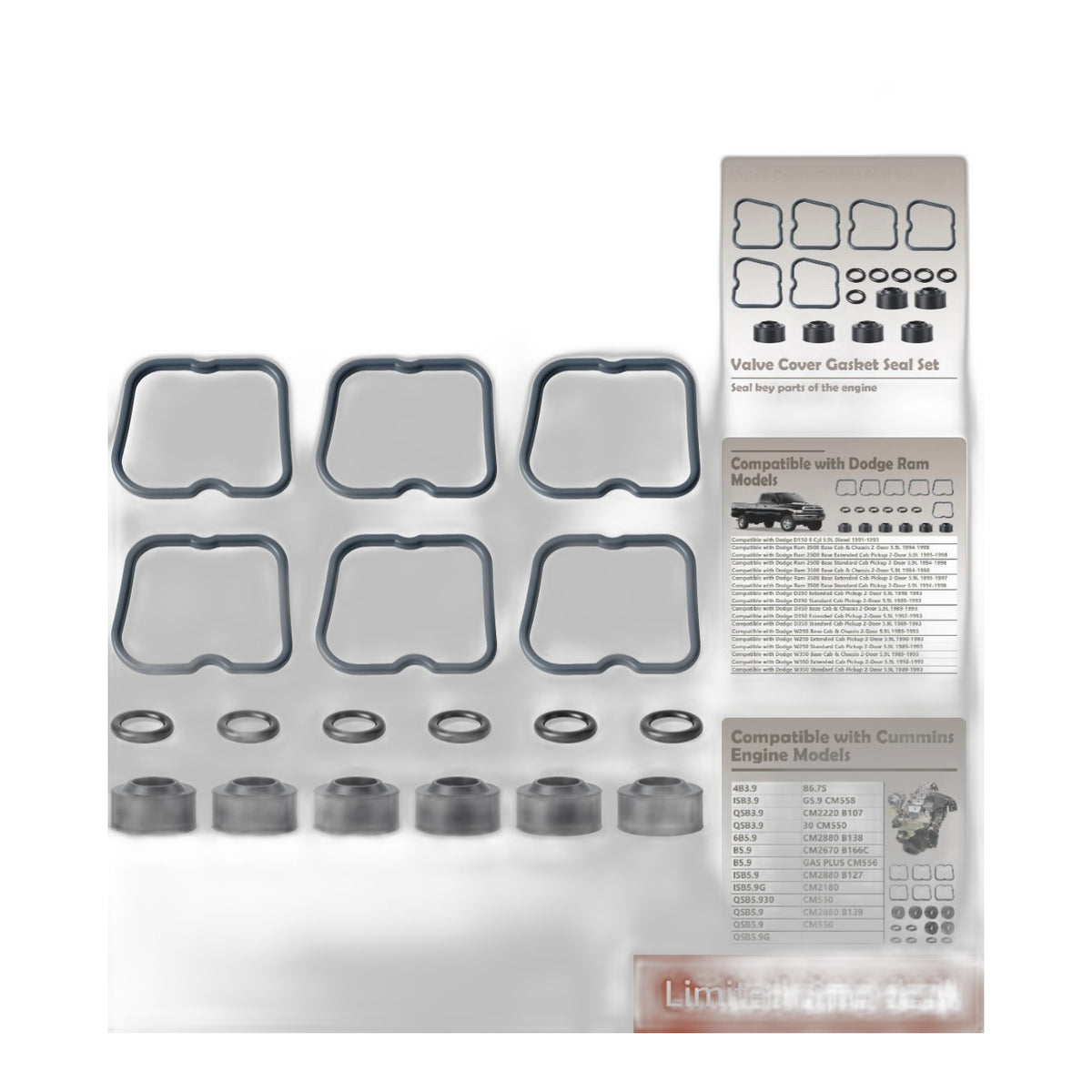 5.9L Cummins Valve Cover Gasket - New Direct-Fit Diesel Replacement
