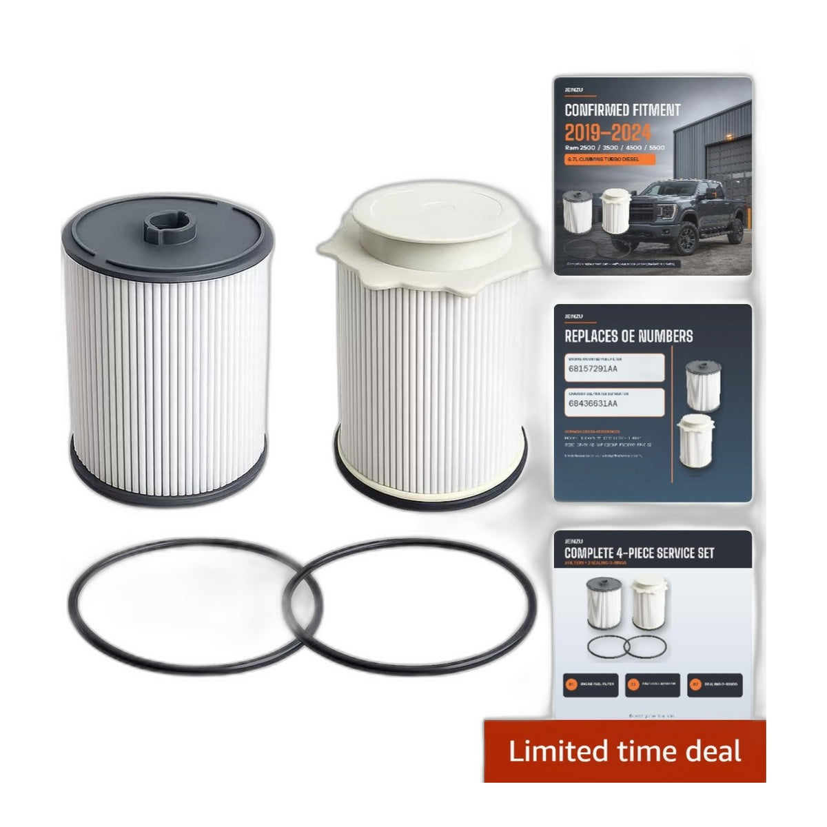6.7L Cummins Fuel Filter 2019-2024 - New Direct-Fit Diesel Replacement