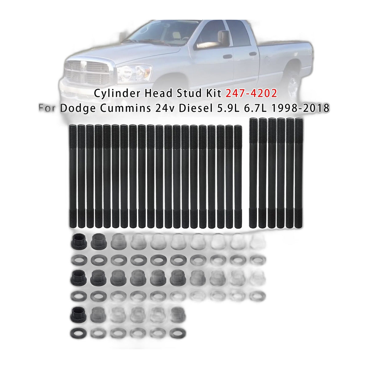 6.7L Cummins Head Stud - New Direct-Fit Diesel Replacement