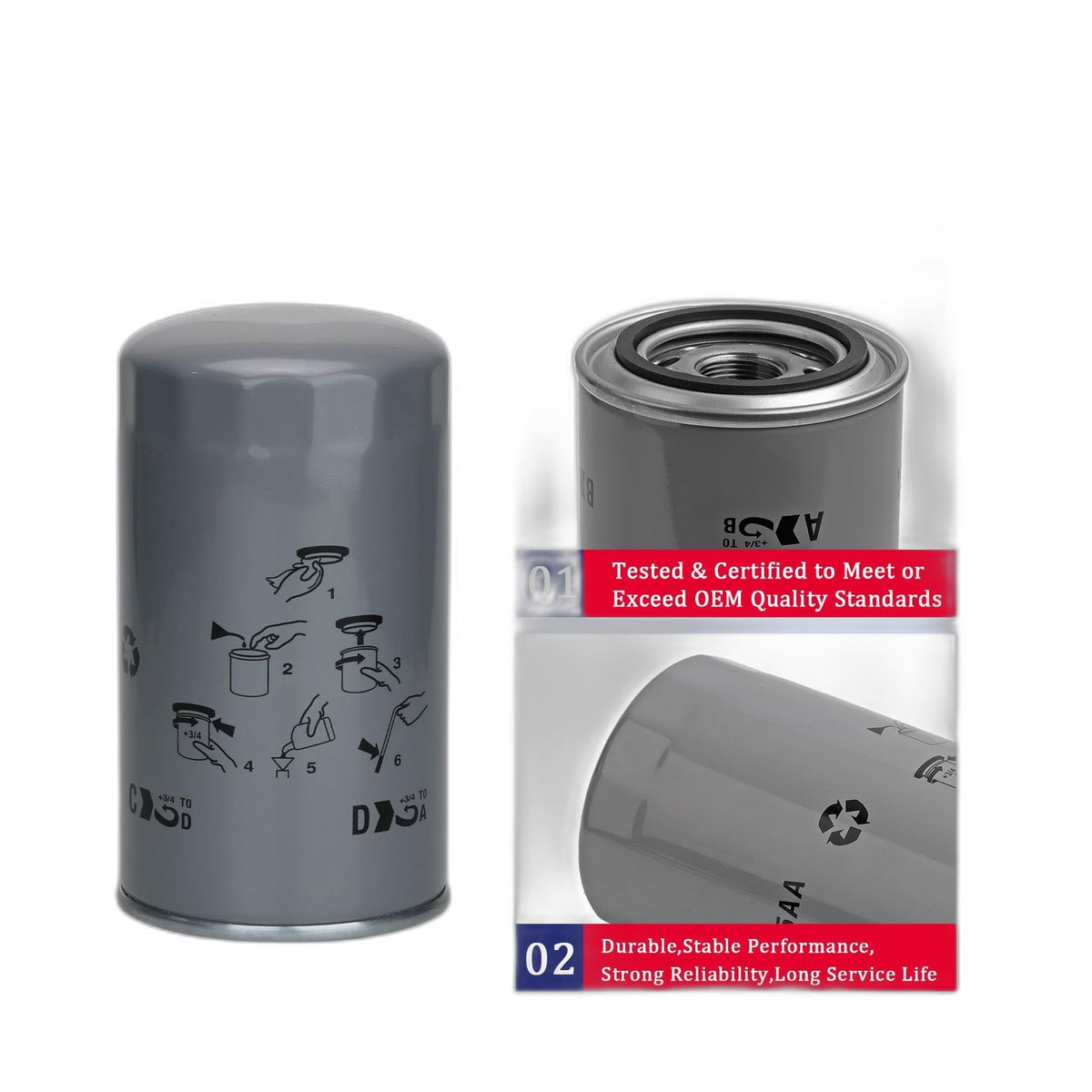 6.7L Cummins Oil Filter 1989-2024 - New Direct-Fit Diesel Replacement