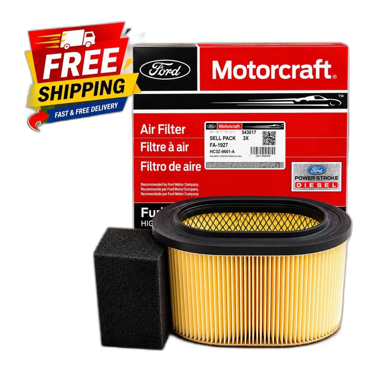 6.7L Power Stroke Air Filter - New Direct-Fit Diesel Replacement