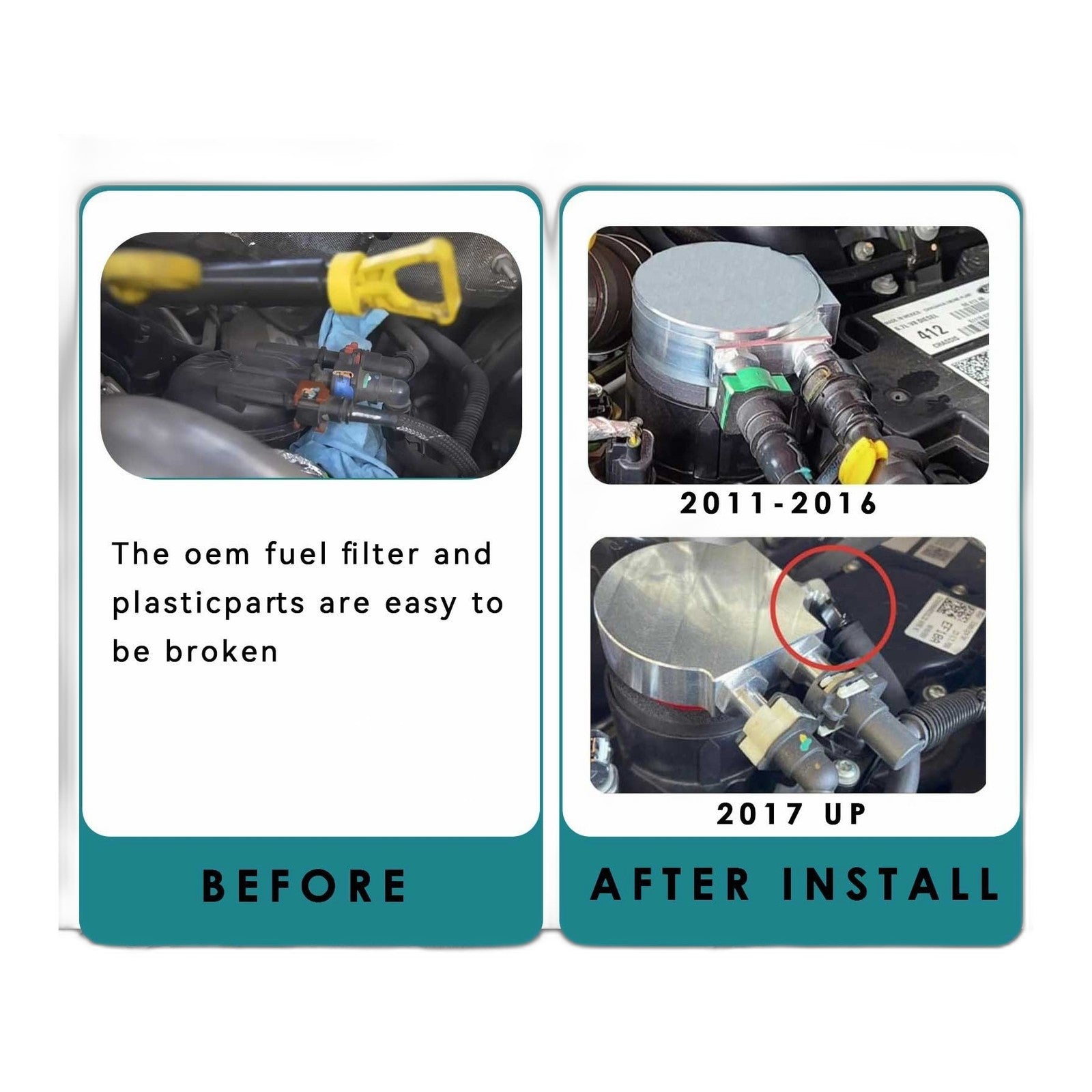 6.7L Power Stroke Fuel Filter 2011-2019 - New Direct-Fit Diesel Replacement