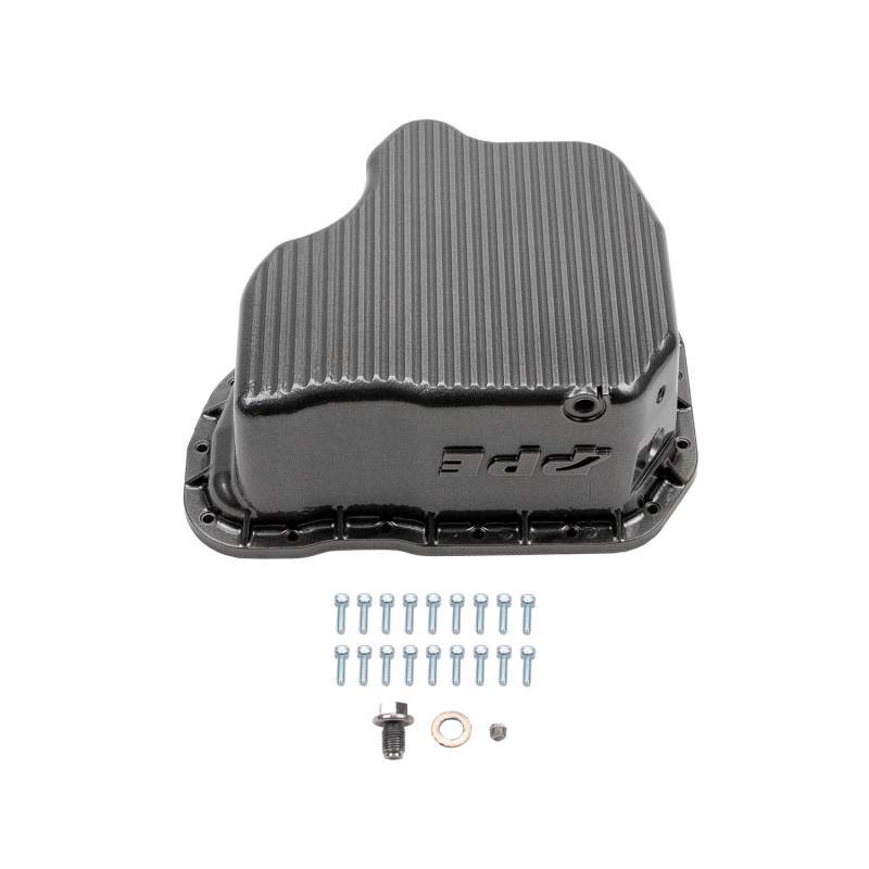 Wehrli 11-16 GM Duramax WCFab X PPE High Capacity Aluminum Oil Pan - Flat Black | WCF100132-FB