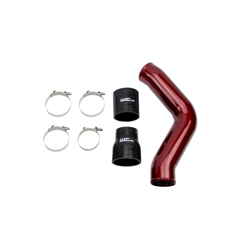 Wehrli 13-18 Cummins 6.7L Driver Side 3.5 in. Intercooler Pipe - WCFab Red | WCF100434-RED