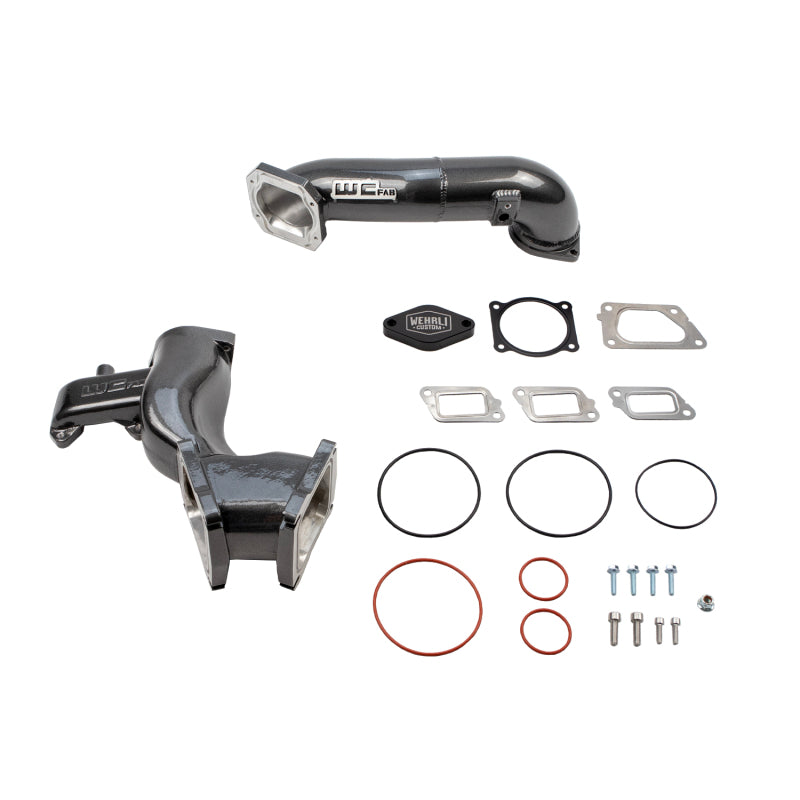 Wehrli 11-16 Chevrolet 6.6L LML Duramax High Flow Y-Bridge Kit - WCFab Grey - Intake Elbow | WCF100165-GRY