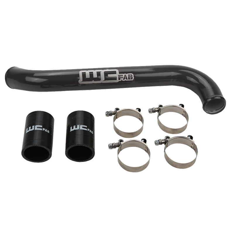 Wehrli 17-19 GM Duramax L5P Upper Coolant Pipe - Gun Metal - Radiator Hose for L5P Duramax | WCF100742-GM