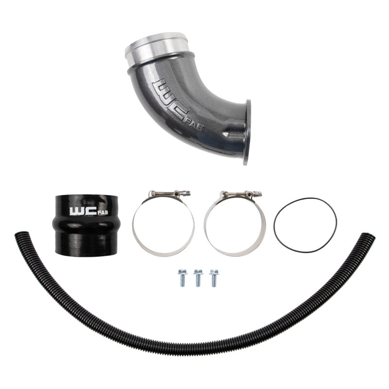 Wehrli 01-04 Duramax LB7 4in High Flow Intake Horn - Bengal Silver - Air Intake Component for LB7 Duramax | WCF100535-BS