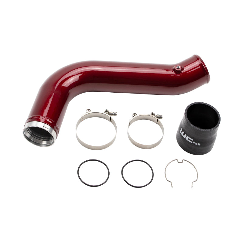 Wehrli 17-19 Chevrolet 6.6L L5P Duramax Passenger Side 3.5in Intercooler Pipe - WCFab Red | WCF100530-RED