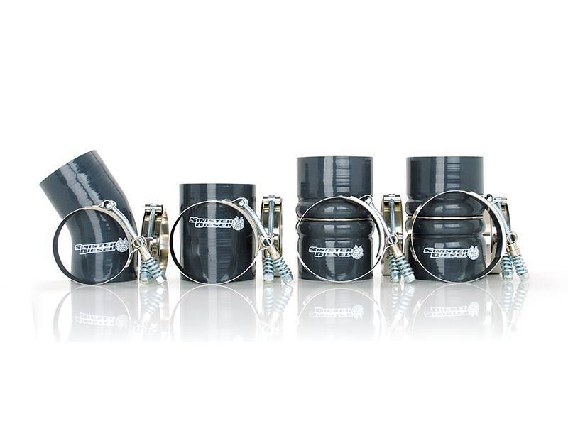 Sinister Diesel 03-07 Ford Powerstroke 6.0L Hose & Clamp Kit - Silicone Couplers & Hose for Power Stroke | SD-BK-6.0