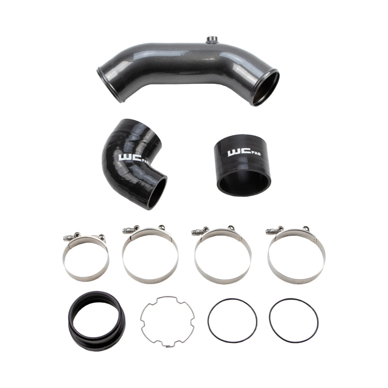 Wehrli 2017+ Ford 6.7L Power Stroke 3.5in Cold Side Intercooler Pipe - Semi-Gloss Black | WCF100295-SGB