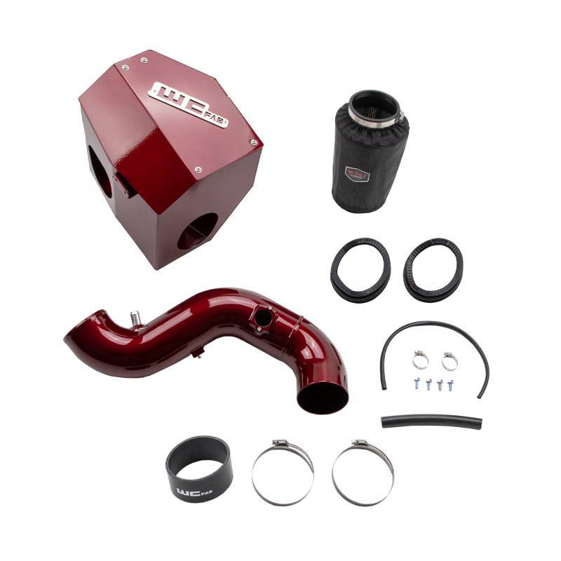 Wehrli 13-18 Cummins 6.7L Intake Kit 4in - WCFab Red - Cold Air Intake | WCF100881-RED