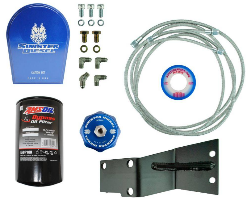 Sinister Diesel 2007.5-2012 Ram 2500/3500 6.7L Cummins Bypass Oil Filter System | SD-EOF-6.7C-07