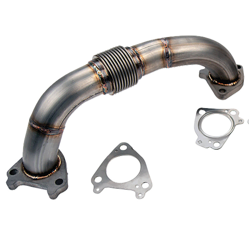 Wehrli 01-16 Chevrolet 6.6L Duramax 2in Stainless Driver Side Up Pipe w/Gaskets (Single/Twin Turbo) - Up-Pipe Kit | WCF100652