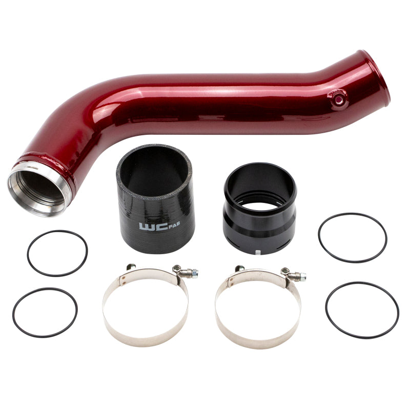 Wehrli 20-24 Chevrolet 6.6L L5P Duramax Passenger Side 3.5in Intercooler Pipe - WCFab Red | WCF100381-RED