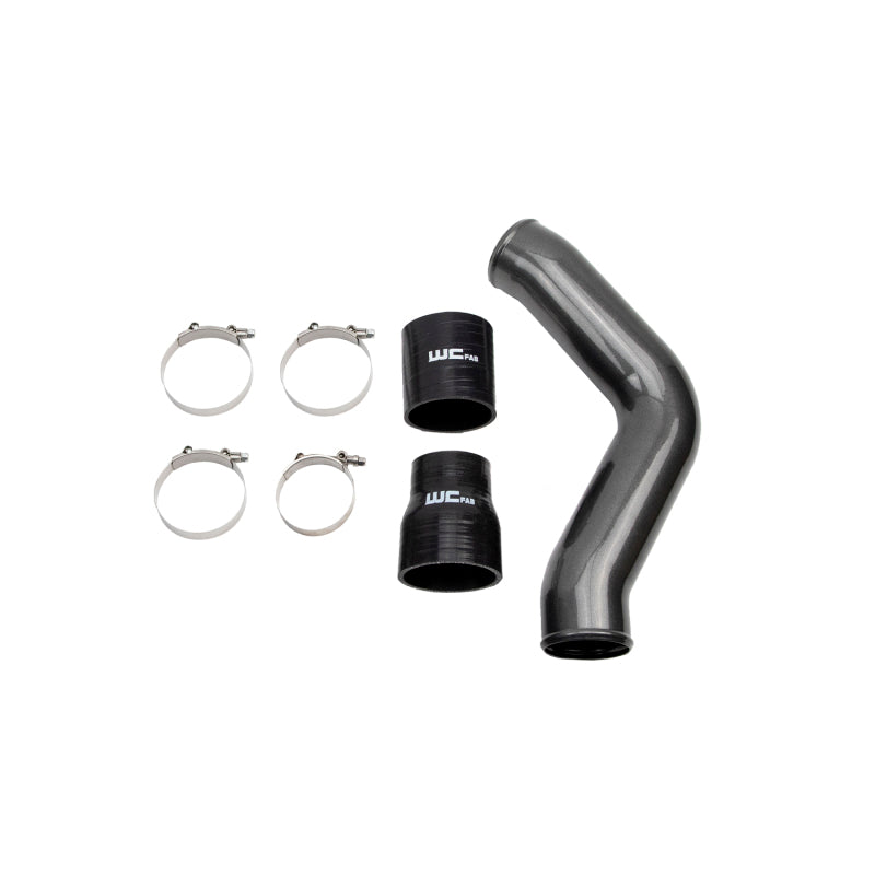 Wehrli 13-18 Cummins 6.7L Driver Side 3.5 in. Intercooler Pipe - WCFab Grey | WCF100434-GRY