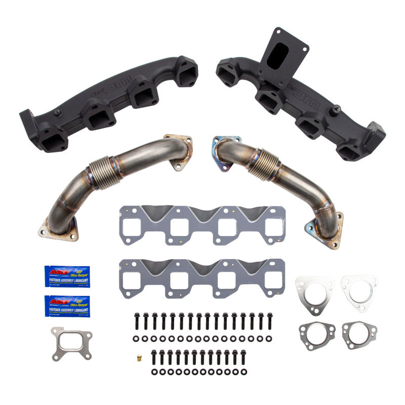 Wehrli 17-24 Chevrolet Duramax Billet Exhaust Manifold & Stainless Up Pipe Kit w/ Gaskets & Hardware | WCF100226