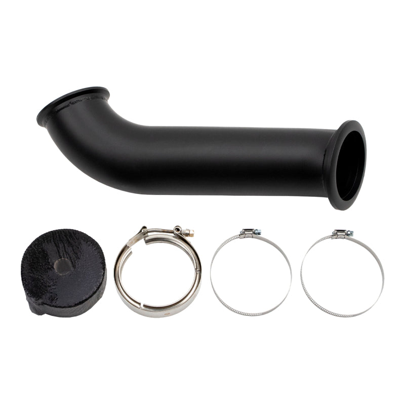 Wehrli 04.5-07 Dodge Ram Cummins 4in Down Pipe - w/High Mount S400 Turbo & 2nd Gen Manifold - Downpipe | WCF100262