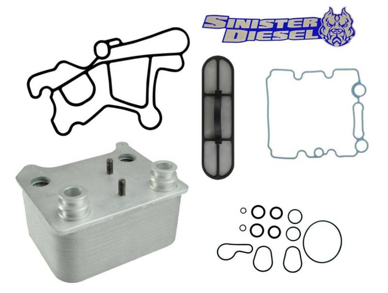 Sinister Diesel 03-07 Ford Powerstroke 6.0L Oil Cooler Kit (Includes Gaskets & O-Rings) for Power Stroke | SD-OC-6.0