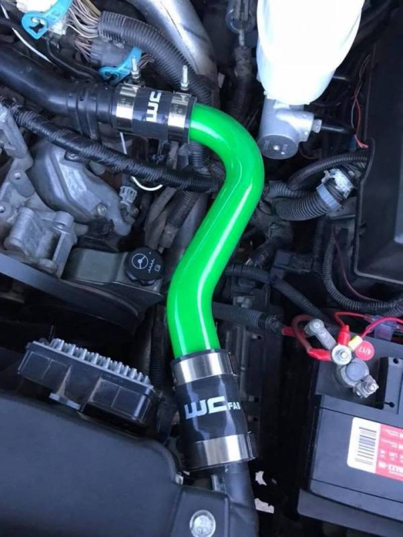 Wehrli 06-10 Chevrolet 6.6L LBZ/LMM Duramax Upper Coolant Pipe - Gloss Black - Radiator Hose | WCF100622-GB