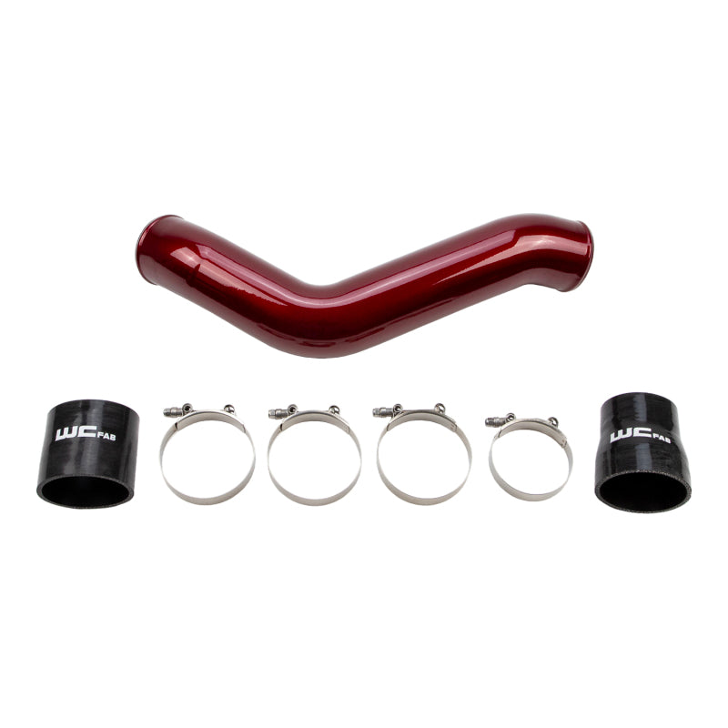 Wehrli 19-24 Cummins 6.7L Driver Side 3.5in Intercooler Pipe - WCFab Red | WCF100218-RED