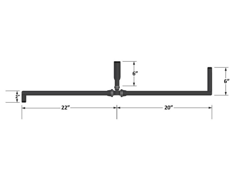 Fleece Performance Universal Pre-Formed 5/8in ID Hose w/ 90 Deg. Ends/1in ID T-Fitting - Coolant Bypass Kit | FPE-34258-A