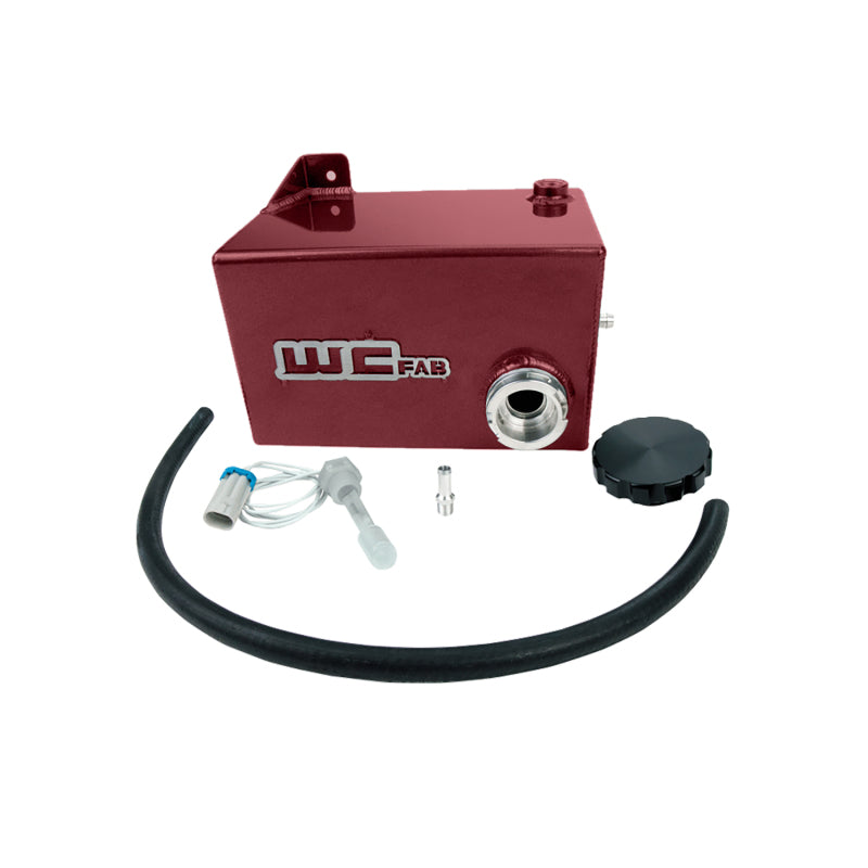 Wehrli 01-07 Chevrolet 6.6L LB7/LLY/LBZ Duramax OEM Placement Coolant Tank Kit - WCFab Red - Coolant Reservoir | WCF100645-RED